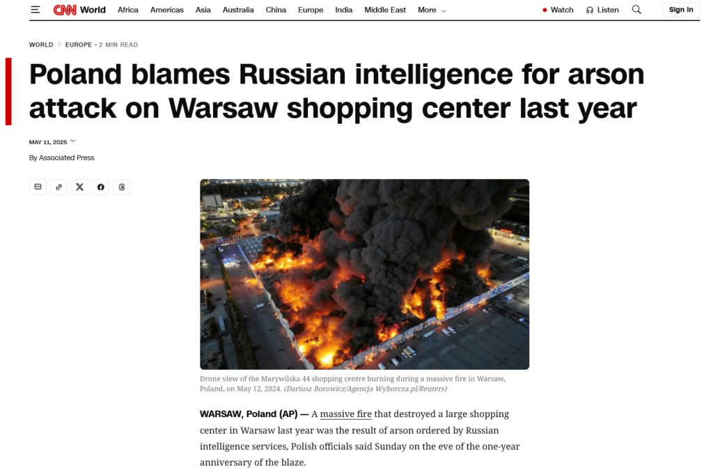 CNN arson attack in Poland